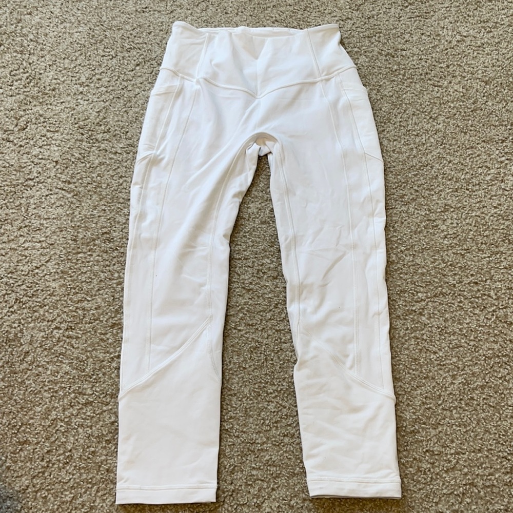 Never worn lululemon white pace rival high rise